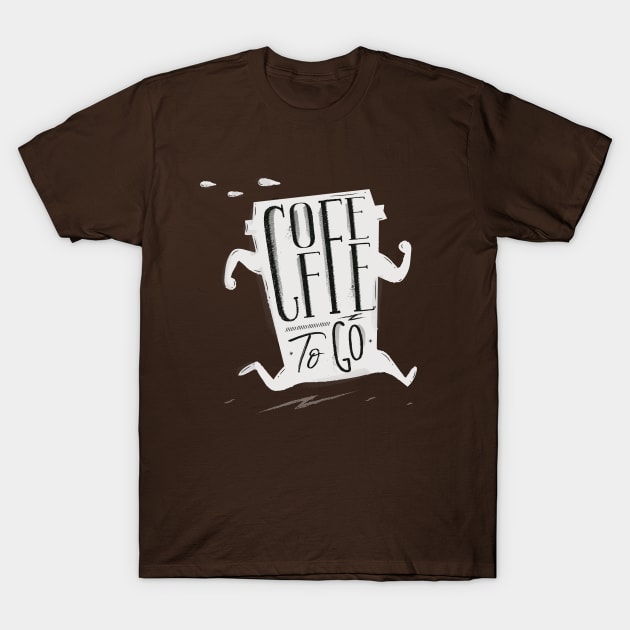 Running Cup Of Coffee T-Shirt by TomCage